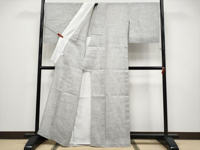 平和屋着物＊夏物 小紋・浴衣兼用 縞 綿麻 逸品 CABF2447tx