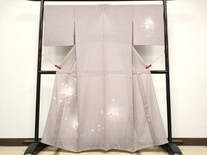 平和屋着物＊夏物 訪問着 絽 友禅 草花文 蛍暈し 正絹 逸品 CABF2448tx