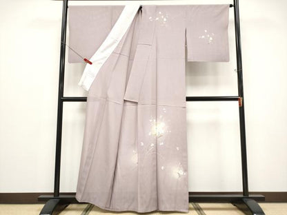 平和屋着物＊夏物 訪問着 絽 友禅 草花文 蛍暈し 正絹 逸品 CABF2448tx