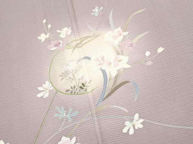 平和屋着物＊夏物 訪問着 絽 友禅 草花文 蛍暈し 正絹 逸品 CABF2448tx