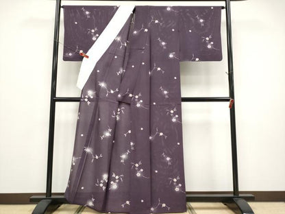 平和屋着物＊夏物 小紋 絽 枝花文 蛍暈し 正絹 逸品 CABF2453tx