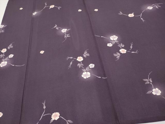 平和屋着物＊夏物 小紋 絽 枝花文 蛍暈し 正絹 逸品 CABF2453tx