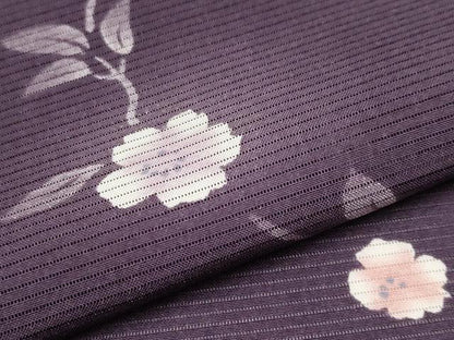 平和屋着物＊夏物 小紋 絽 枝花文 蛍暈し 正絹 逸品 CABF2453tx