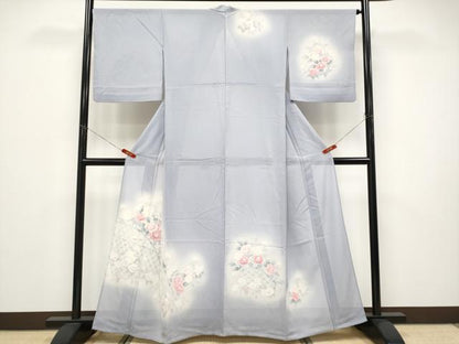 平和屋着物＊夏物 訪問着 絽 籬枝花文 暈し染め 正絹 逸品 CABF2461tx
