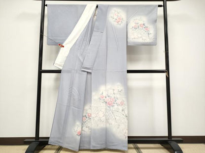平和屋着物＊夏物 訪問着 絽 籬枝花文 暈し染め 正絹 逸品 CABF2461tx