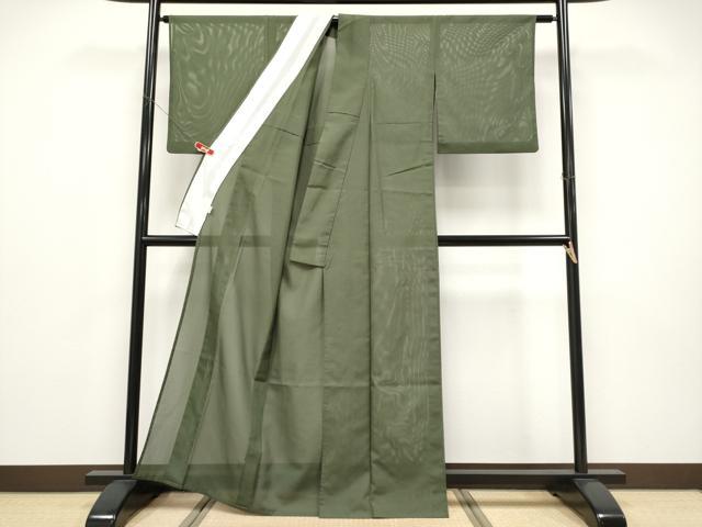 平和屋着物＊夏物 色無地 絽 仙斎茶色 洗える着物 CABF2462tx