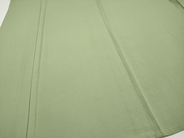 平和屋着物＊夏物 色無地 絽 若葉色 正絹 逸品 CABF2463tx