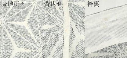 平和屋着物＊夏物 越後上布 麻の葉文様 逸品 CABF2465tx