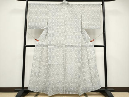平和屋着物＊夏物 越後上布 麻の葉文様 逸品 CABF2465tx