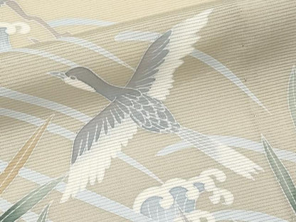 平和屋着物＊夏物　訪問着　友禅　絽　魚　飛鳥文　暈し染め　正絹　逸品　CABF2468tx