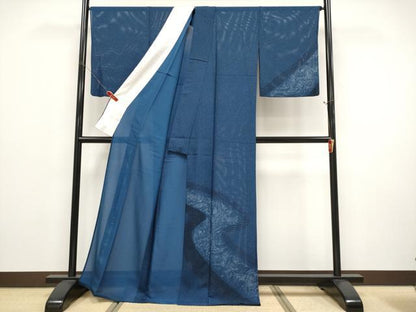 平和屋着物＊夏物 訪問着 絽 墨流し文様 正絹 逸品 CABF2469tx