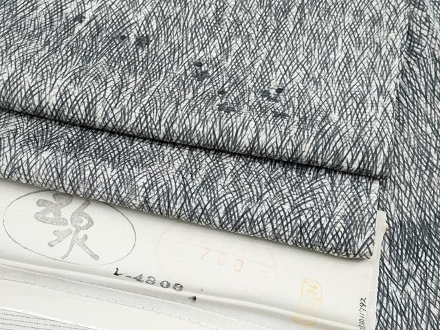 平和屋着物＊夏物 小紋 絽 草花文 五泉 反端付き 正絹 逸品 CABF2472tx