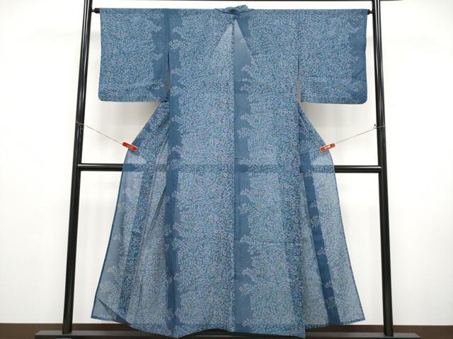 平和屋着物＊夏物　小紋　絽　手描き　枝花文　正絹　逸品　AABD4657jd 平和屋着物＊夏物 小紋 絽 手描き 枝花文 正絹 逸品 AABD4657jd 【公式