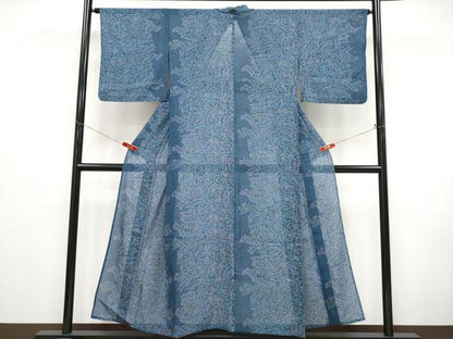 平和屋着物＊夏物 小紋 絽 枝花文 正絹 逸品 CABF2474tx