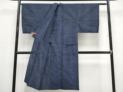 平和屋着物＊夏物 男性 小紋 格子柄 交織 未使用 CABF2476tx