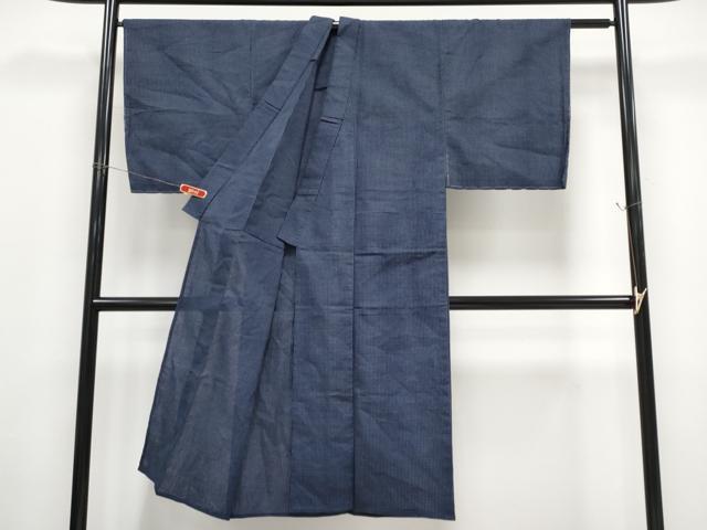 平和屋着物＊夏物 男性 小紋 格子柄 交織 未使用 CABF2476tx
