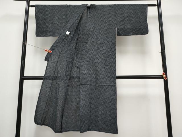 平和屋着物＊夏物 男性 小紋・浴衣兼用 格子柄 交織 CABF2477tx