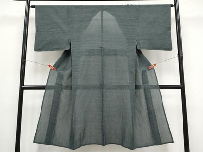 平和屋着物＊夏物 男性 紗紬 霞文 羊羹色地 正絹 逸品 CABF2479tx