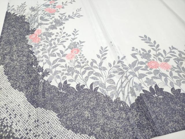 平和屋着物＊夏物 訪問着 絽 枝花文 洗える着物 CABF2483tx