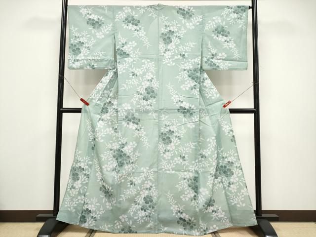 平和屋着物＊夏物　小紋　絽　舞花文　洗える着物　CABF2484tx 平和屋着物＊夏物 小紋 絽 舞花文 洗える着物 CABF2484tx