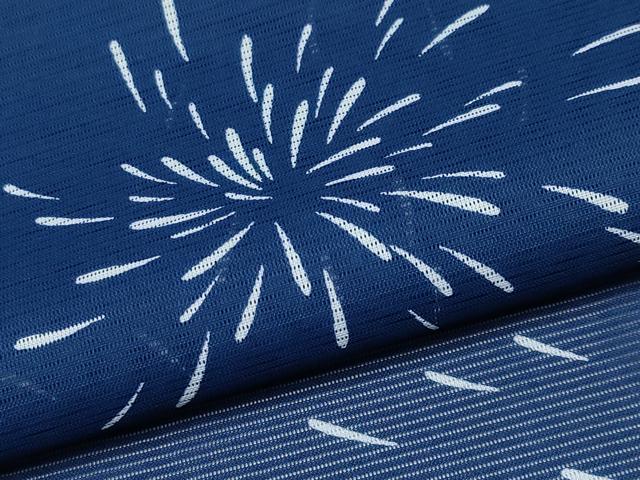 平和屋着物＊夏物　小紋　絽　花火　洗える着物　未使用　CABF2486tx