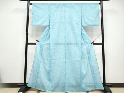 平和屋着物＊夏物 小紋 絽 露芝文 洗える着物 CABF2487tx