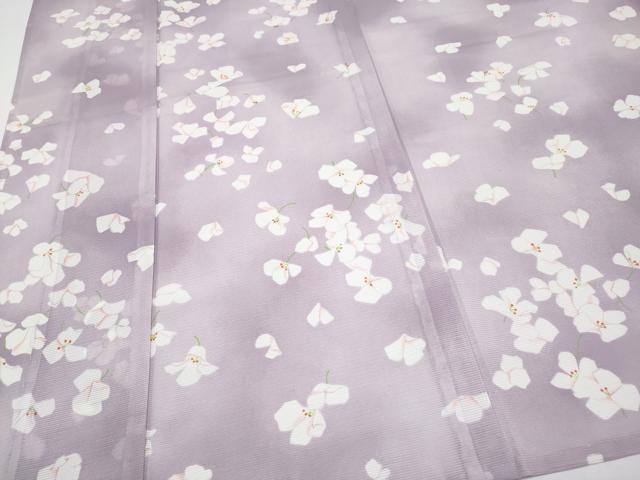 平和屋着物＊夏物 小紋 絽 舞花文 暈し染め 洗える着物 CABF2490tx