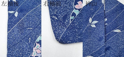 平和屋着物＊夏物 小紋 絽 更紗花文 洗える着物 CABF2491tx