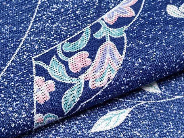 平和屋着物＊夏物 小紋 絽 更紗花文 洗える着物 CABF2491tx