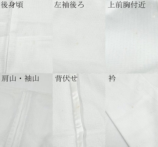 平和屋着物＊夏物 訪問着 絽 箔散らし遠山文 銀彩 洗える着物 CABF2497tx