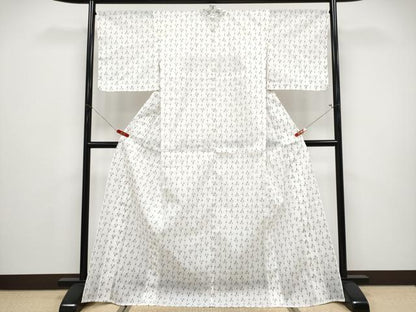 平和屋着物▽小紋　単衣　吉祥文　洗える着物　未使用　CABF2498tx