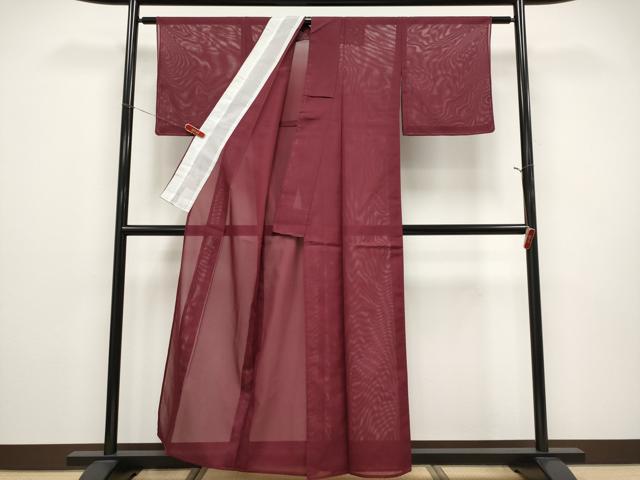 平和屋着物＊夏物　色無地　絽　葡萄色　洗える着物　未使用　CABF2500tx 平和屋着物＊夏物 色無地 絽 葡萄色 洗える着物 未使用 CABF2500txの