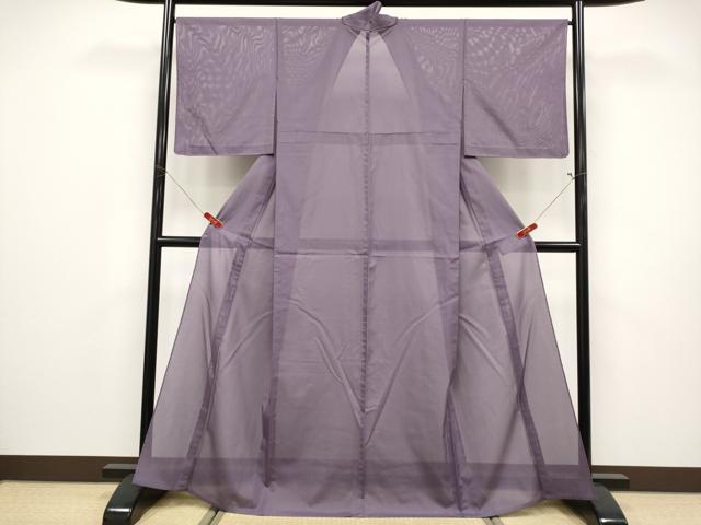 平和屋着物＊夏物　色無地　絽　葡萄鼠色　洗える着物　CABF2501tx 平和屋着物＊夏物 色無地 絽 葡萄鼠色 洗える着物 CABF2501tx