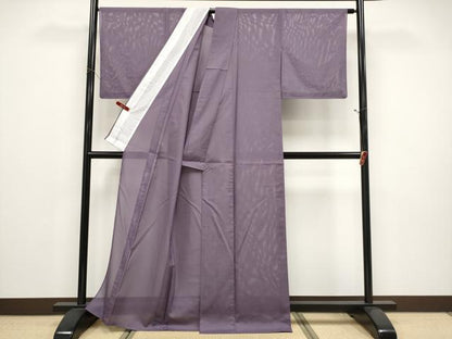 平和屋着物＊夏物 色無地 絽 葡萄鼠色 洗える着物 CABF2501tx