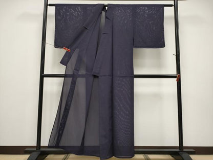 平和屋着物＊夏物 色無地 絽 黒紅色 洗える着物 未使用 CABF2502tx