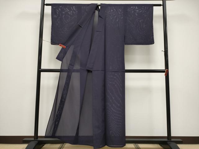 平和屋着物＊夏物 色無地 絽 黒紅色 洗える着物 未使用 CABF2502tx