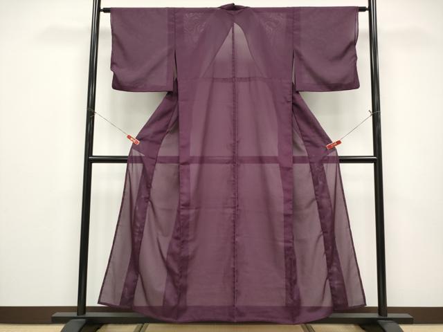平和屋着物＊夏物　色無地　絽　似せ紫色　洗える着物　CABF2503tx 平和屋着物＊夏物 色無地 絽 似せ紫色 洗える着物 CABF2503tx