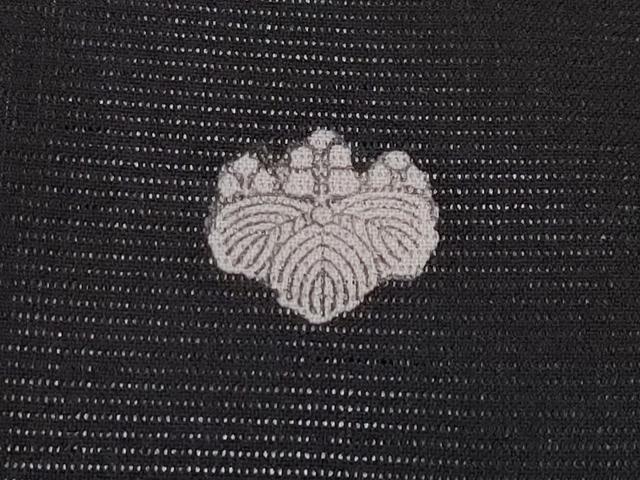 平和屋着物＊夏物 黒留袖 絽 刺繍 尾長鳥枝花文 金彩 洗える