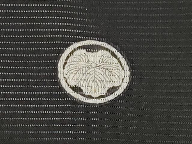 平和屋着物＊夏物　黒留袖　絽　駒刺繍　笹竹文　金彩　洗える着物　CABF2510tx 平和屋着物＊夏物 黒留袖 絽 駒刺繍 笹竹文 金彩 洗える着物