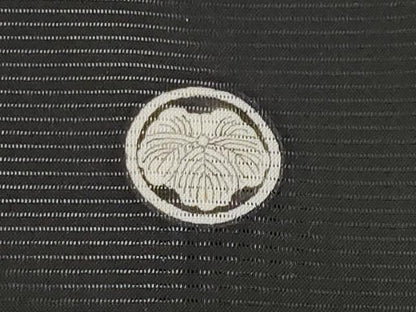 平和屋着物＊夏物 黒留袖 絽 駒刺繍 笹竹文 金彩 洗える着物 CABF2510tx