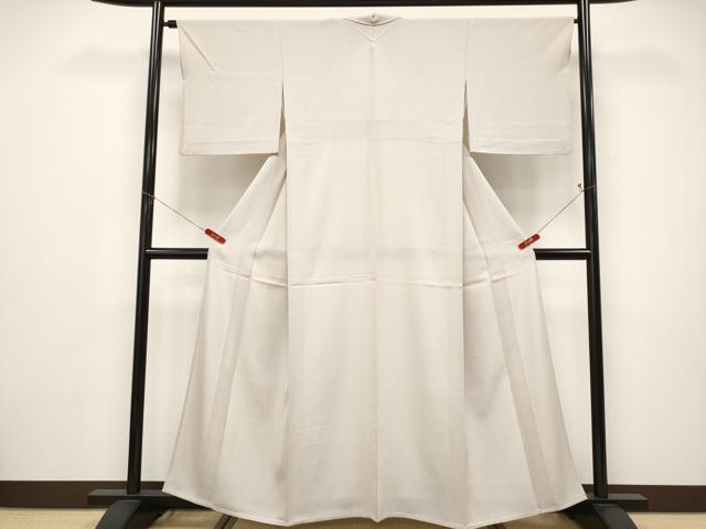 平和屋着物＊夏物 色無地 絽 灰桜色 反端付き 正絹 逸品 CABF2511tx