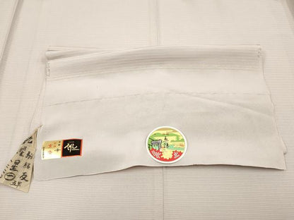 平和屋着物＊夏物 色無地 絽 灰桜色 反端付き 正絹 逸品 CABF2511tx