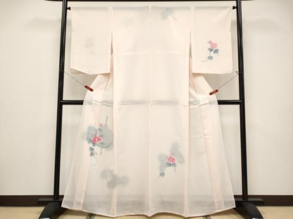 平和屋着物＊夏物 訪問着 絽 蔦の葉花文 暈し染め 正絹 逸品 CABF2512tx