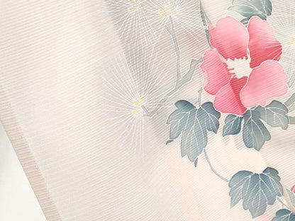 平和屋着物＊夏物 訪問着 絽 蔦の葉花文 暈し染め 正絹 逸品 CABF2512tx