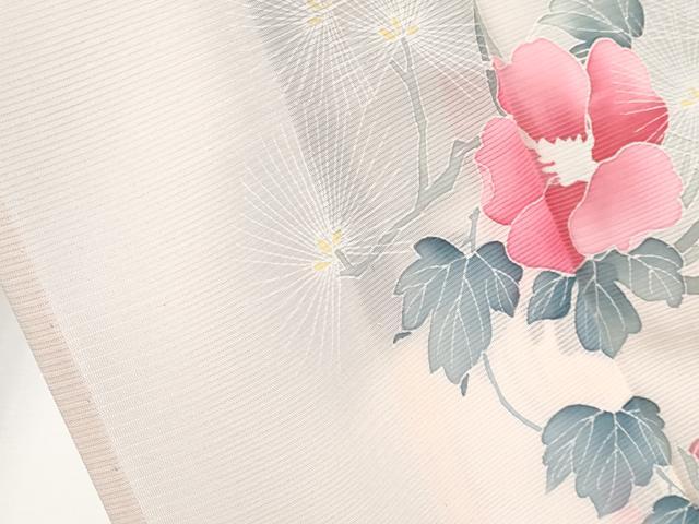 平和屋着物＊夏物 訪問着 絽 蔦の葉花文 暈し染め 正絹 逸品 CABF2512tx