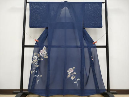平和屋着物＊夏物 訪問着 作家物 絽 紫陽花 正絹 逸品 未使用 CABF2517tx