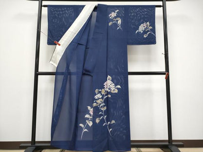 平和屋着物＊夏物 訪問着 作家物 絽 紫陽花 正絹 逸品 未使用 CABF2517tx