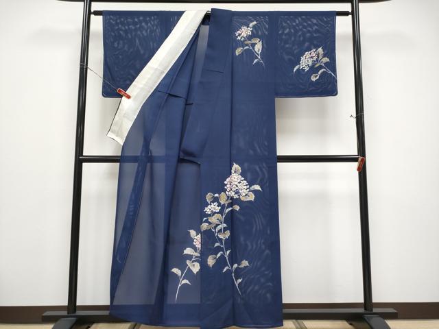 平和屋着物＊夏物 訪問着 作家物 絽 紫陽花 正絹 逸品 未使用 CABF2517tx