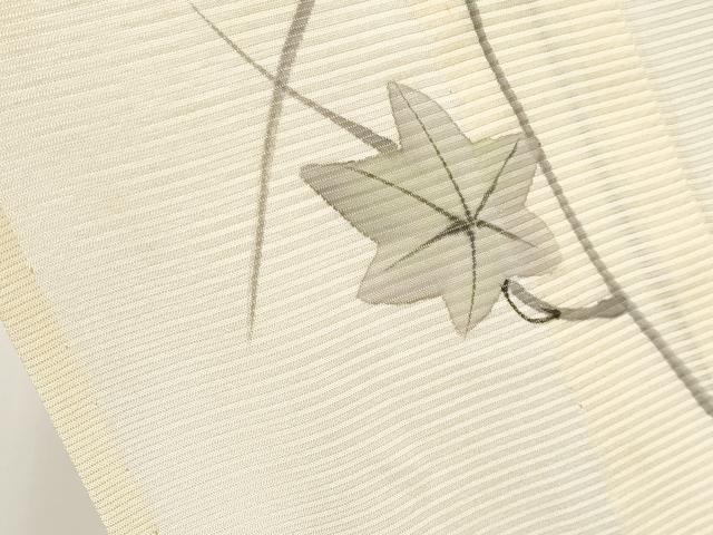 平和屋着物＊夏物 訪問着 絽 手描き 枝楓文 正絹 逸品 CABF2518tx