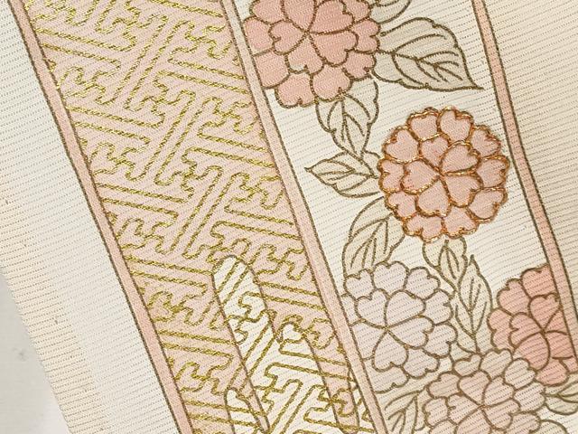平和屋着物＊夏物　訪問着　絽　駒刺繍　短冊花文　金彩　正絹　逸品　CABF2519tx 平和屋着物＊夏物 訪問着 絽 駒刺繍 短冊花文 金彩 正絹 逸品